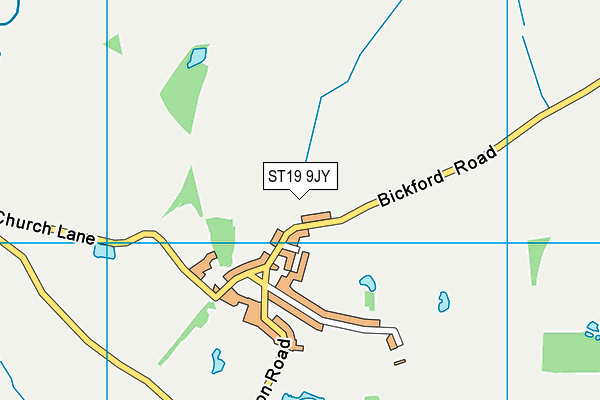 ST19 9JY map - OS VectorMap District (Ordnance Survey)