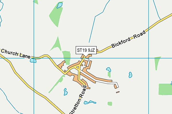 ST19 9JZ map - OS VectorMap District (Ordnance Survey)