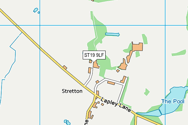 ST19 9LF map - OS VectorMap District (Ordnance Survey)