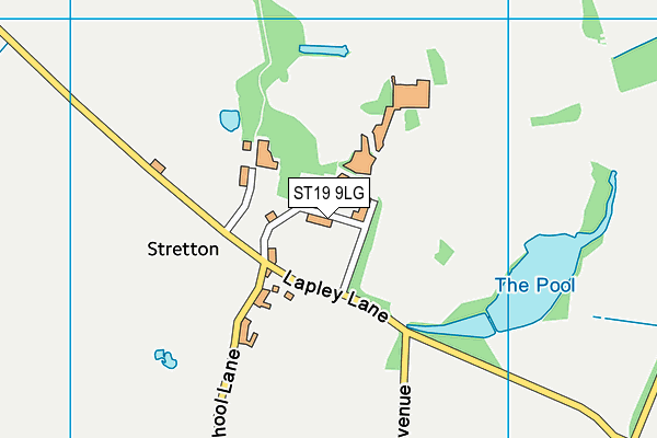 ST19 9LG map - OS VectorMap District (Ordnance Survey)