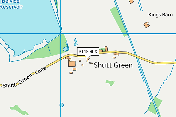 ST19 9LX map - OS VectorMap District (Ordnance Survey)