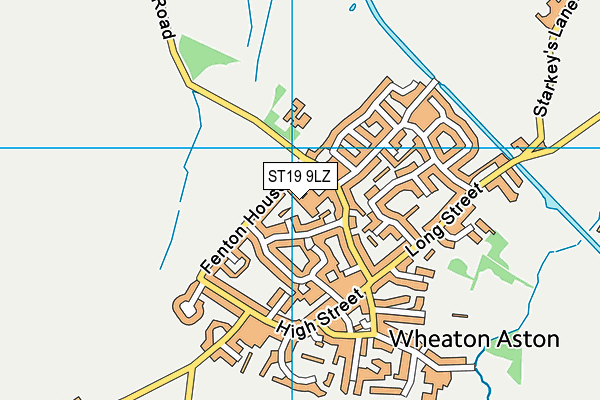 ST19 9LZ map - OS VectorMap District (Ordnance Survey)