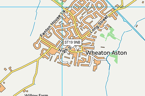 ST19 9NB map - OS VectorMap District (Ordnance Survey)