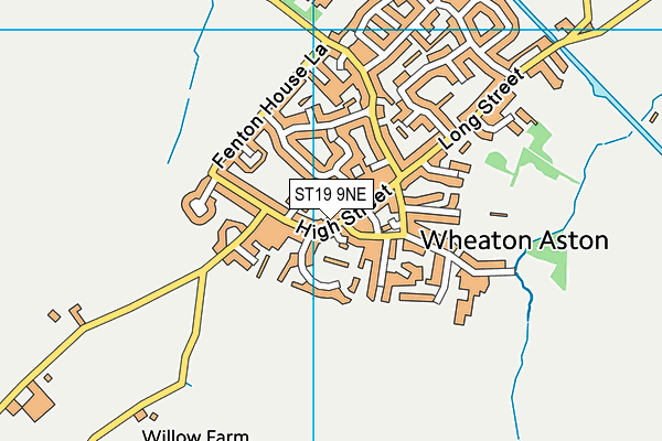 ST19 9NE map - OS VectorMap District (Ordnance Survey)