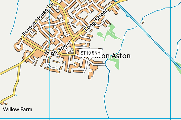 ST19 9NH map - OS VectorMap District (Ordnance Survey)