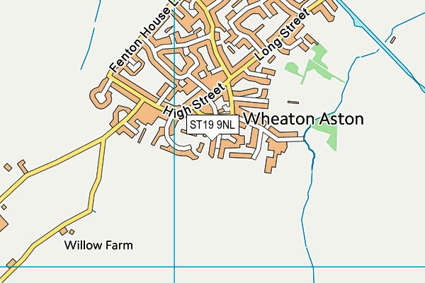 ST19 9NL map - OS VectorMap District (Ordnance Survey)