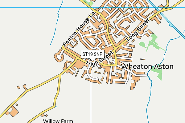 ST19 9NP map - OS VectorMap District (Ordnance Survey)