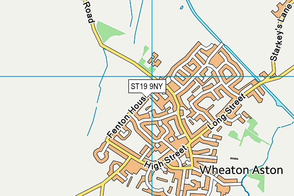 ST19 9NY map - OS VectorMap District (Ordnance Survey)
