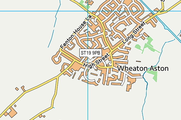 ST19 9PB map - OS VectorMap District (Ordnance Survey)