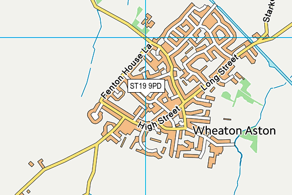ST19 9PD map - OS VectorMap District (Ordnance Survey)