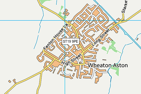 ST19 9PE map - OS VectorMap District (Ordnance Survey)