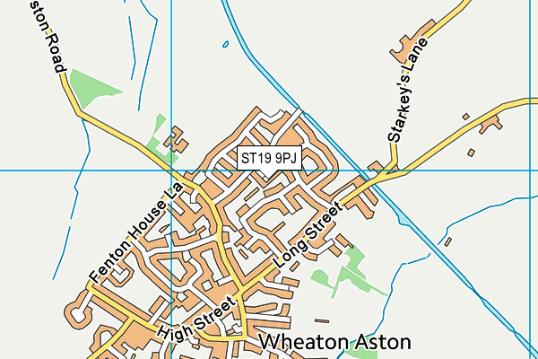 ST19 9PJ map - OS VectorMap District (Ordnance Survey)