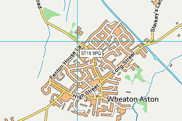 St Mary's C Of E (C) First School map (ST19 9PQ) - OS VectorMap District (Ordnance Survey)