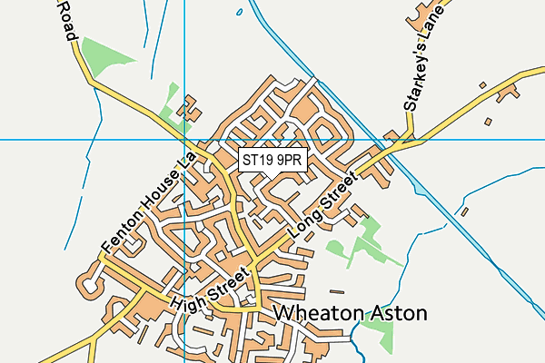 ST19 9PR map - OS VectorMap District (Ordnance Survey)
