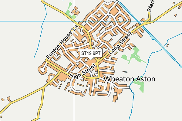 ST19 9PT map - OS VectorMap District (Ordnance Survey)