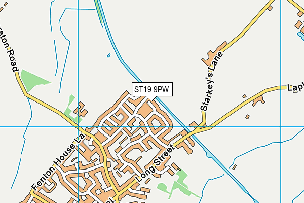 ST19 9PW map - OS VectorMap District (Ordnance Survey)