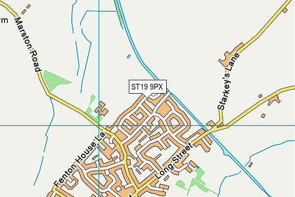 ST19 9PX map - OS VectorMap District (Ordnance Survey)