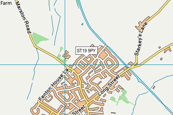 ST19 9PY map - OS VectorMap District (Ordnance Survey)