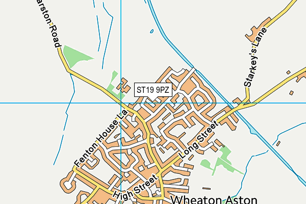ST19 9PZ map - OS VectorMap District (Ordnance Survey)