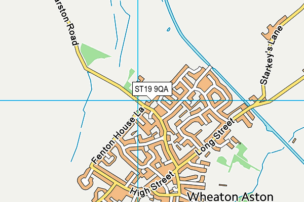 ST19 9QA map - OS VectorMap District (Ordnance Survey)