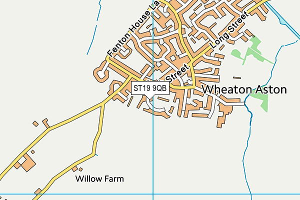 ST19 9QB map - OS VectorMap District (Ordnance Survey)