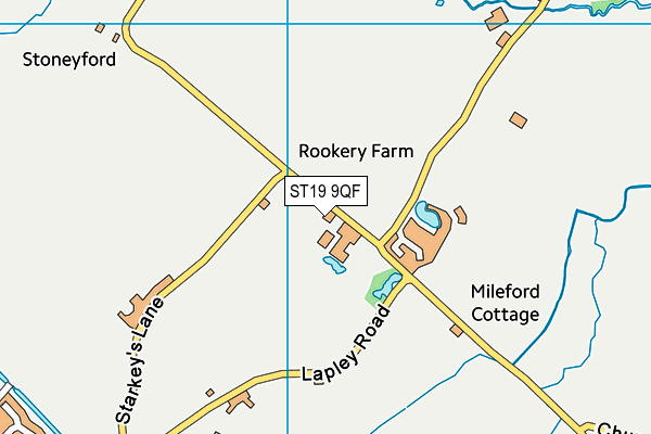 ST19 9QF map - OS VectorMap District (Ordnance Survey)