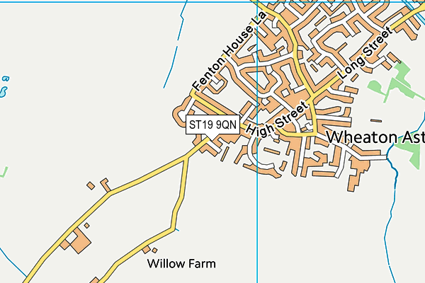 ST19 9QN map - OS VectorMap District (Ordnance Survey)