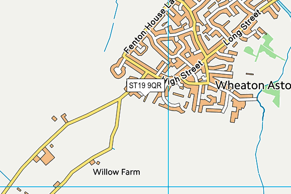 ST19 9QR map - OS VectorMap District (Ordnance Survey)