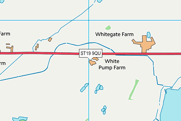 ST19 9QU map - OS VectorMap District (Ordnance Survey)