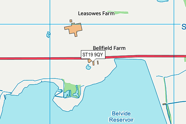 ST19 9QY map - OS VectorMap District (Ordnance Survey)