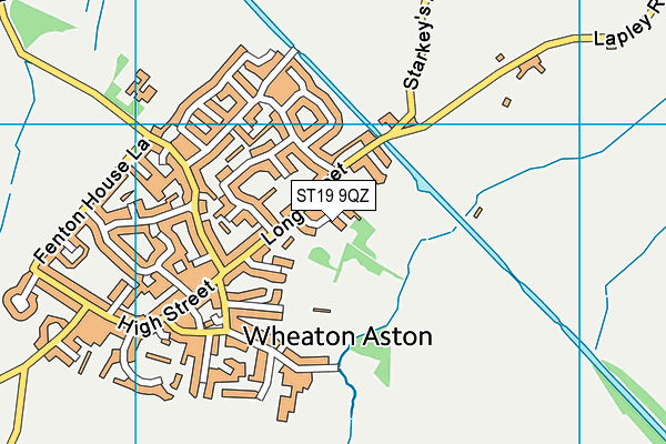 ST19 9QZ map - OS VectorMap District (Ordnance Survey)