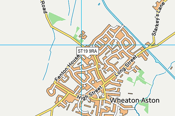 ST19 9RA map - OS VectorMap District (Ordnance Survey)