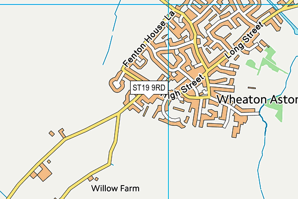 ST19 9RD map - OS VectorMap District (Ordnance Survey)