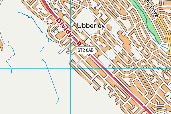 ST2 0AB map - OS VectorMap District (Ordnance Survey)