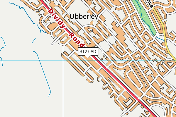 ST2 0AD map - OS VectorMap District (Ordnance Survey)