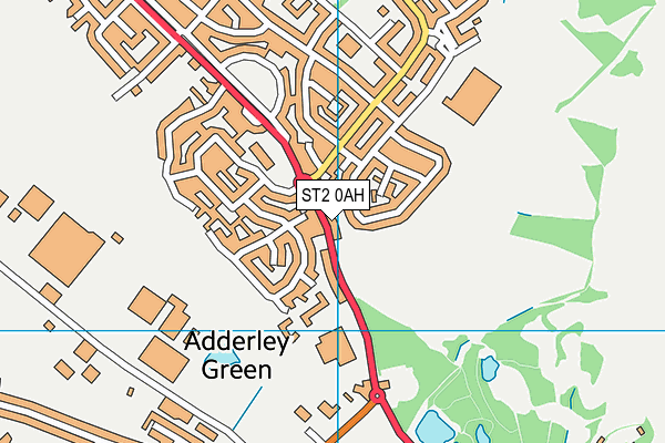 ST2 0AH map - OS VectorMap District (Ordnance Survey)