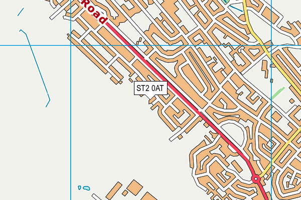 ST2 0AT map - OS VectorMap District (Ordnance Survey)