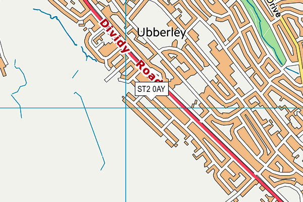 ST2 0AY map - OS VectorMap District (Ordnance Survey)