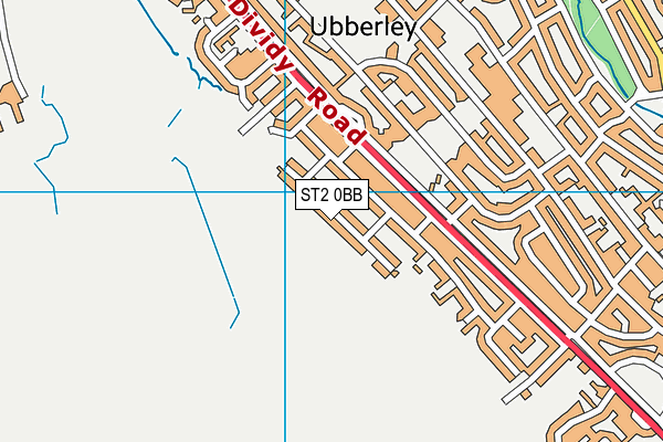 ST2 0BB map - OS VectorMap District (Ordnance Survey)