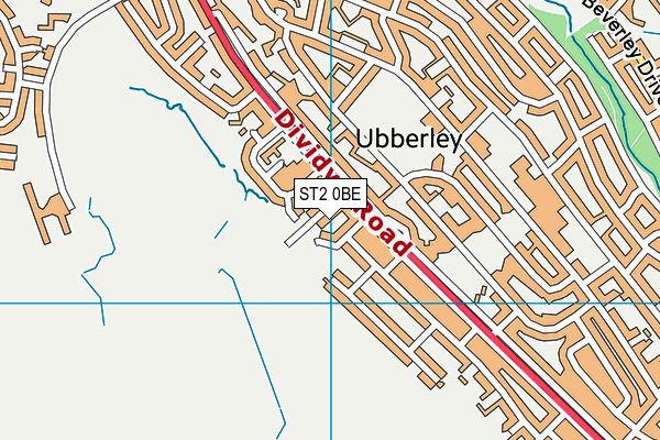 ST2 0BE map - OS VectorMap District (Ordnance Survey)