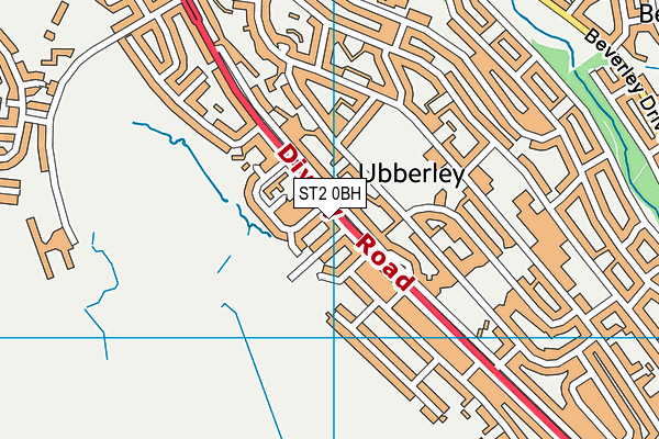 ST2 0BH map - OS VectorMap District (Ordnance Survey)