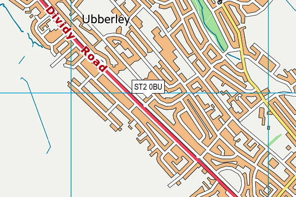ST2 0BU map - OS VectorMap District (Ordnance Survey)