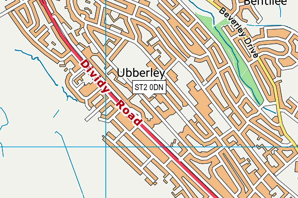 ST2 0DN map - OS VectorMap District (Ordnance Survey)