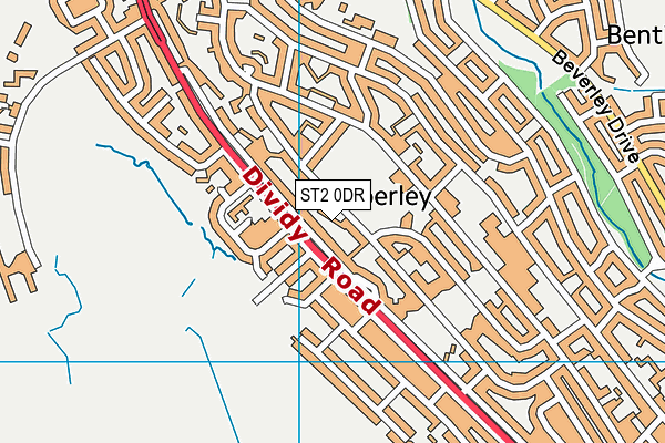 ST2 0DR map - OS VectorMap District (Ordnance Survey)