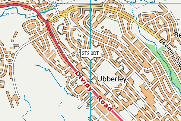 ST2 0DT map - OS VectorMap District (Ordnance Survey)