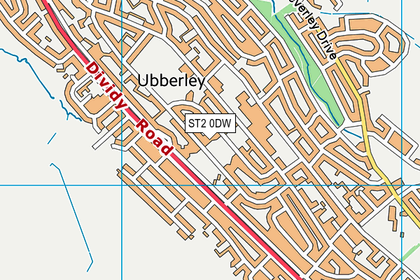 ST2 0DW map - OS VectorMap District (Ordnance Survey)