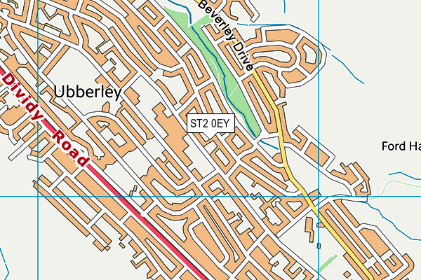 ST2 0EY map - OS VectorMap District (Ordnance Survey)