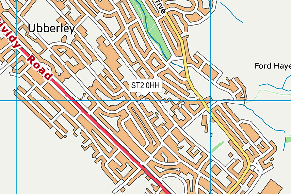ST2 0HH map - OS VectorMap District (Ordnance Survey)