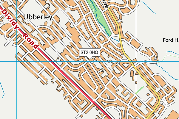 ST2 0HQ map - OS VectorMap District (Ordnance Survey)
