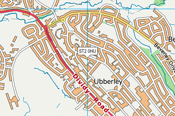 ST2 0HU map - OS VectorMap District (Ordnance Survey)